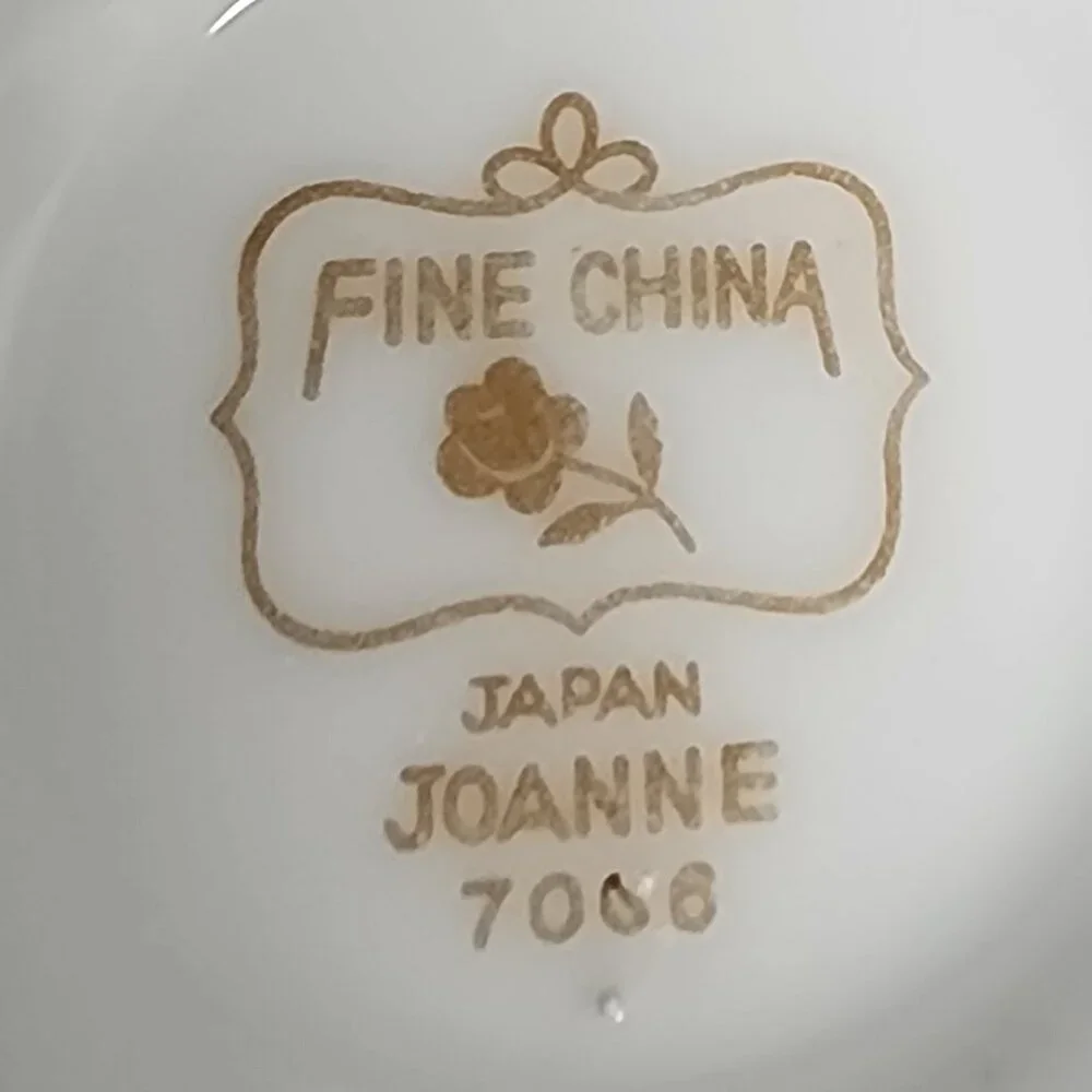 Vintage 1990s Joanne by Fine China of Japan Set of 4 teacups Euc